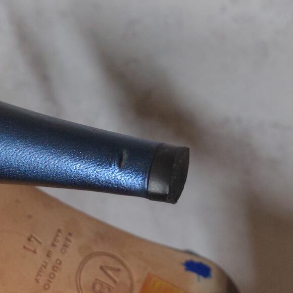 Veronica Beard Olympia Quarter Strap Sandals Heels Blue Leather Ankle 41 - Picture 10 of 13